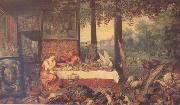 BRUEGHEL, Jan the Elder Sense of Taste (mk14) oil painting artist